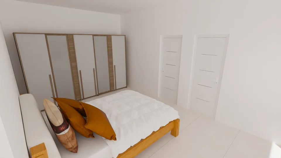 Casa Angico: Suíte com guarda-roupa amplo