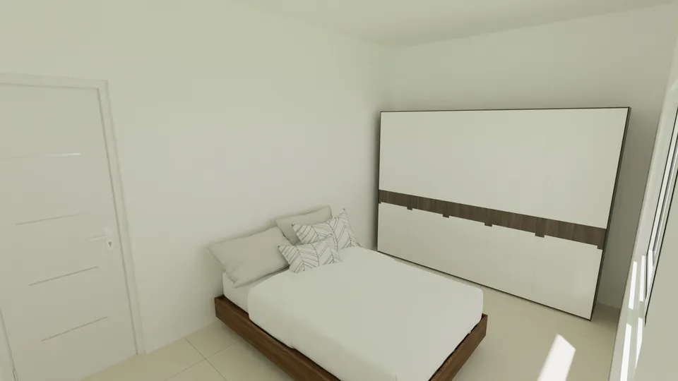 Casa Araucária: Quarto com guarda-roupa