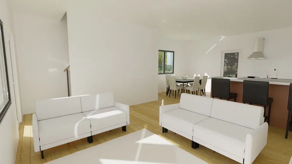Casa Cabreúva: Sala de estar com dois sofás