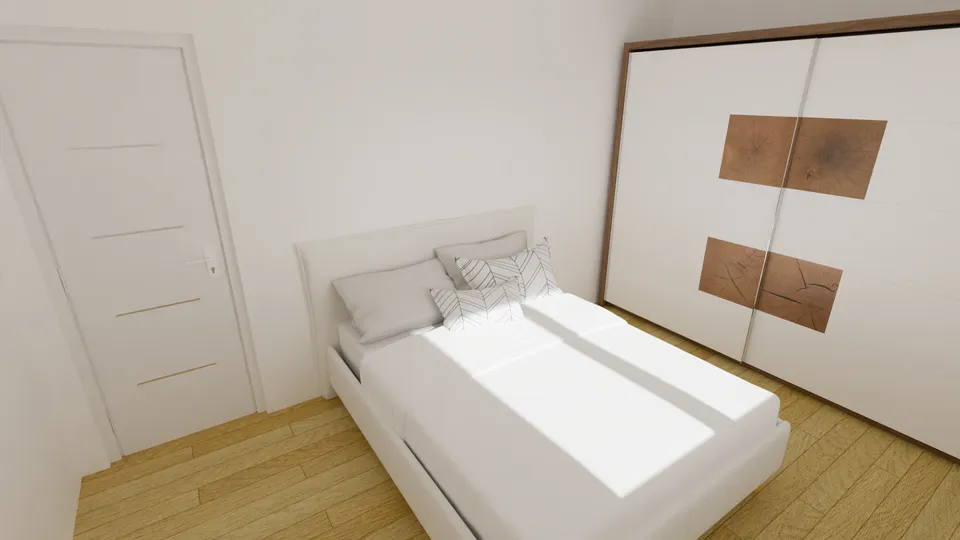 Casa Cabreúva: Quarto com cama de casal e guarda-roupa
