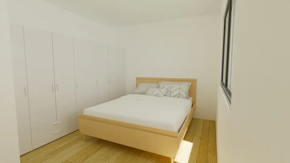 Casa Caviúna: Quarto com guarda-roupa amplo