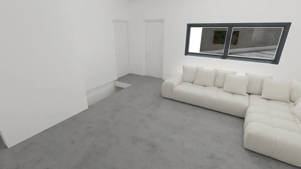 Casa Jenipapo: Sala de TV com sofá modular