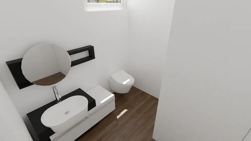 Casa Jenipapo: Banheiro da suíte com cuba de apoio