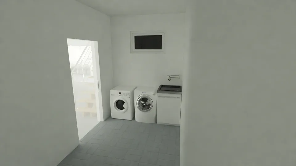 Casa Jenipapo: Lavanderia com espaço para lavadora e secadora