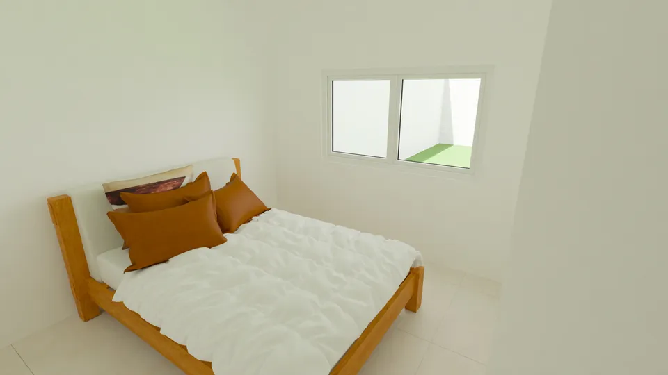 Casa Mangueira: Quarto com cama de casal