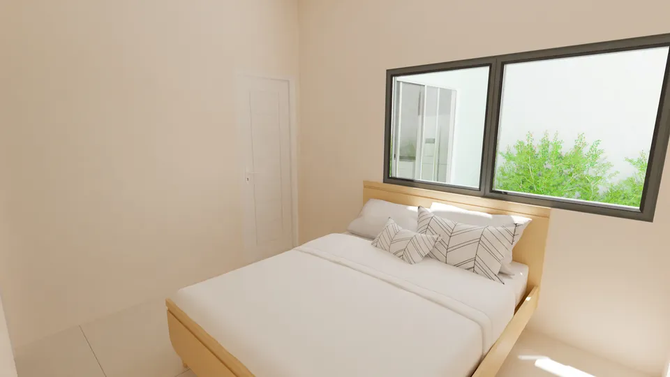 Casa Peroba: Suíte com janela ampla