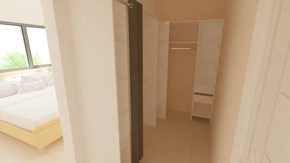 Casa Peroba: Closet da suíte
