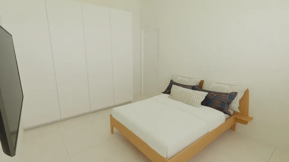 Casa Tamboril: Quarto com guarda-roupa amplo